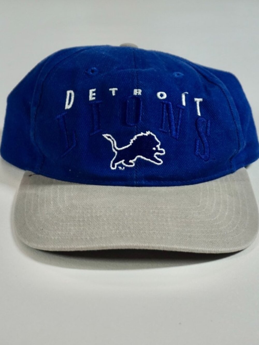 Vintage 1990’s Detroit Lions Logo Hat NFL SnapBack Hat Blue Lions Hat Eastport